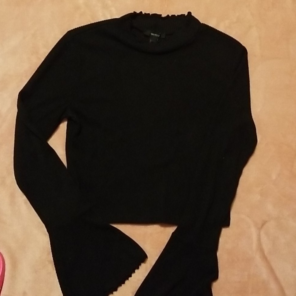 Black knit top